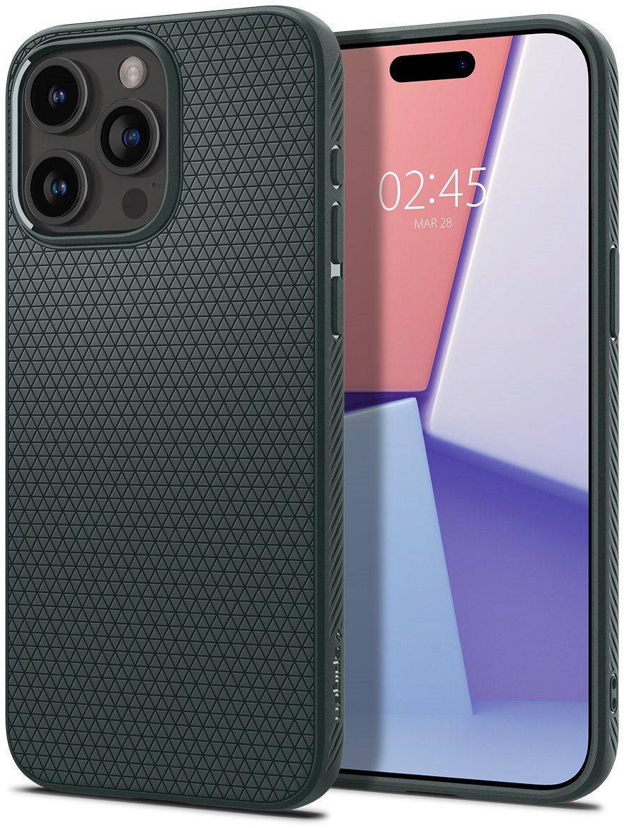 Spigen Liquid Air Abyss Green iPhone 15 Pro tok Telefon tok