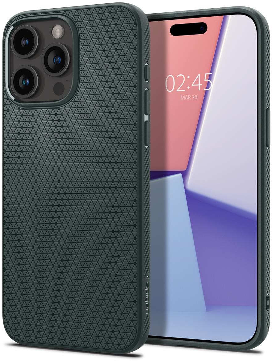 Spigen Liquid Air Abyss Green iPhone 15 Pro Max tok Telefon tok