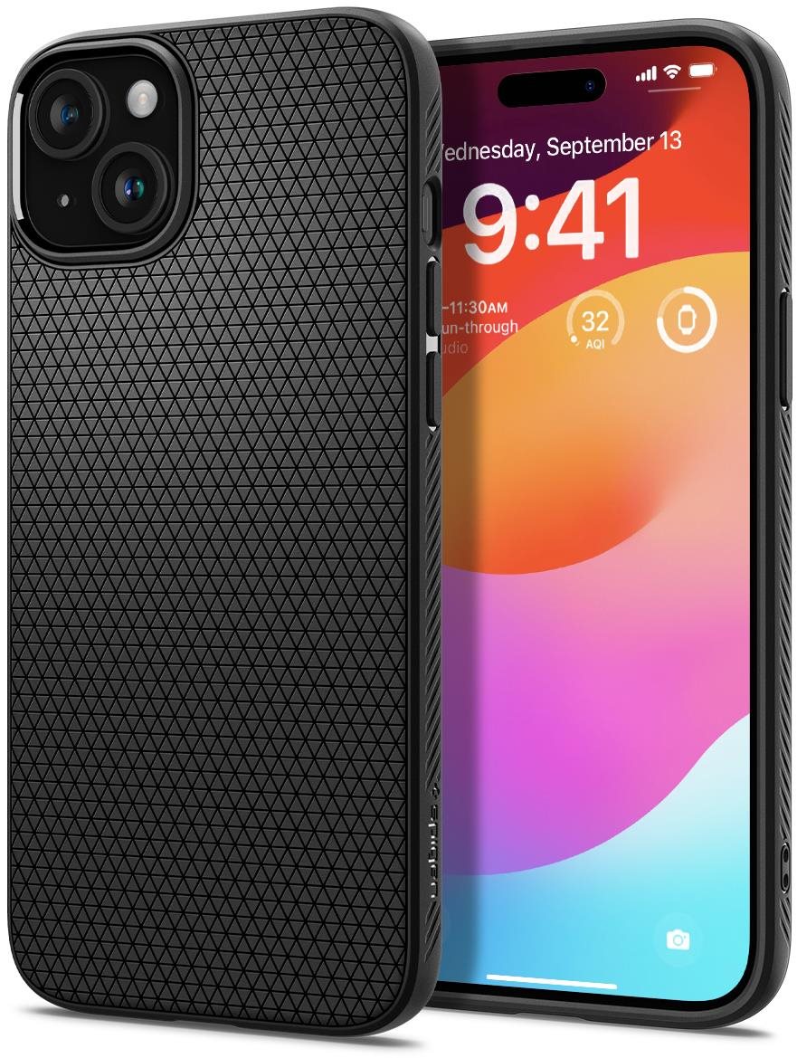 Spigen Liquid Air Matte Black iPhone 15 Handyhülle