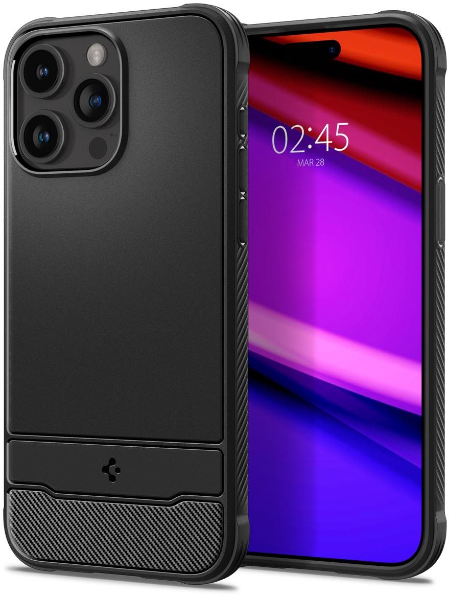 Spigen Rugged Armor MagSafe Matte Black iPhone 15 Pro Handyhülle