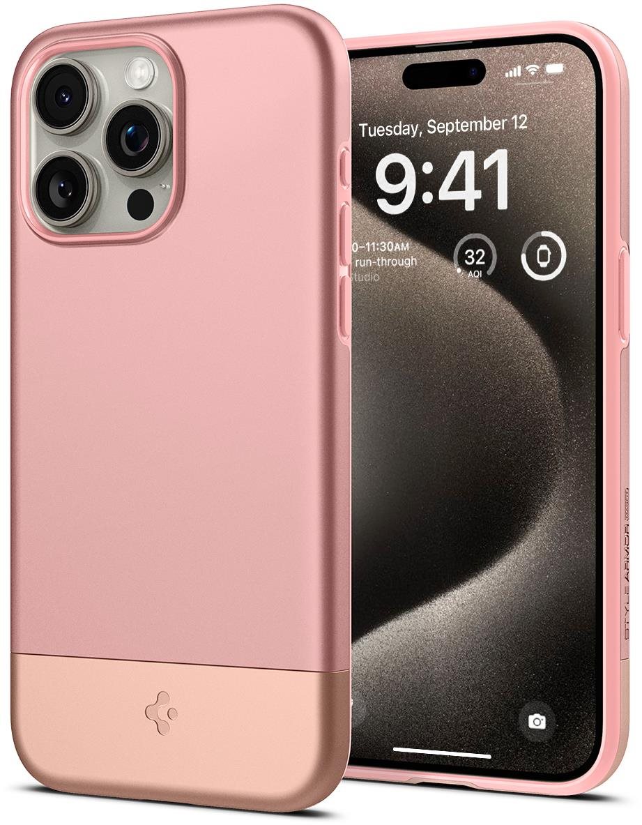 Spigen Style Armor Rose Gold iPhone 15 Pro MagSafe tok Telefon tok