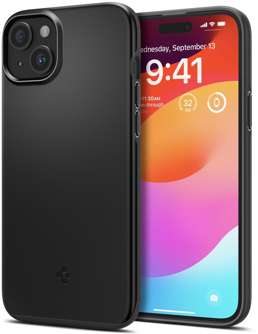 Spigen Thin Fit Black iPhone 15 Plus Handyhülle