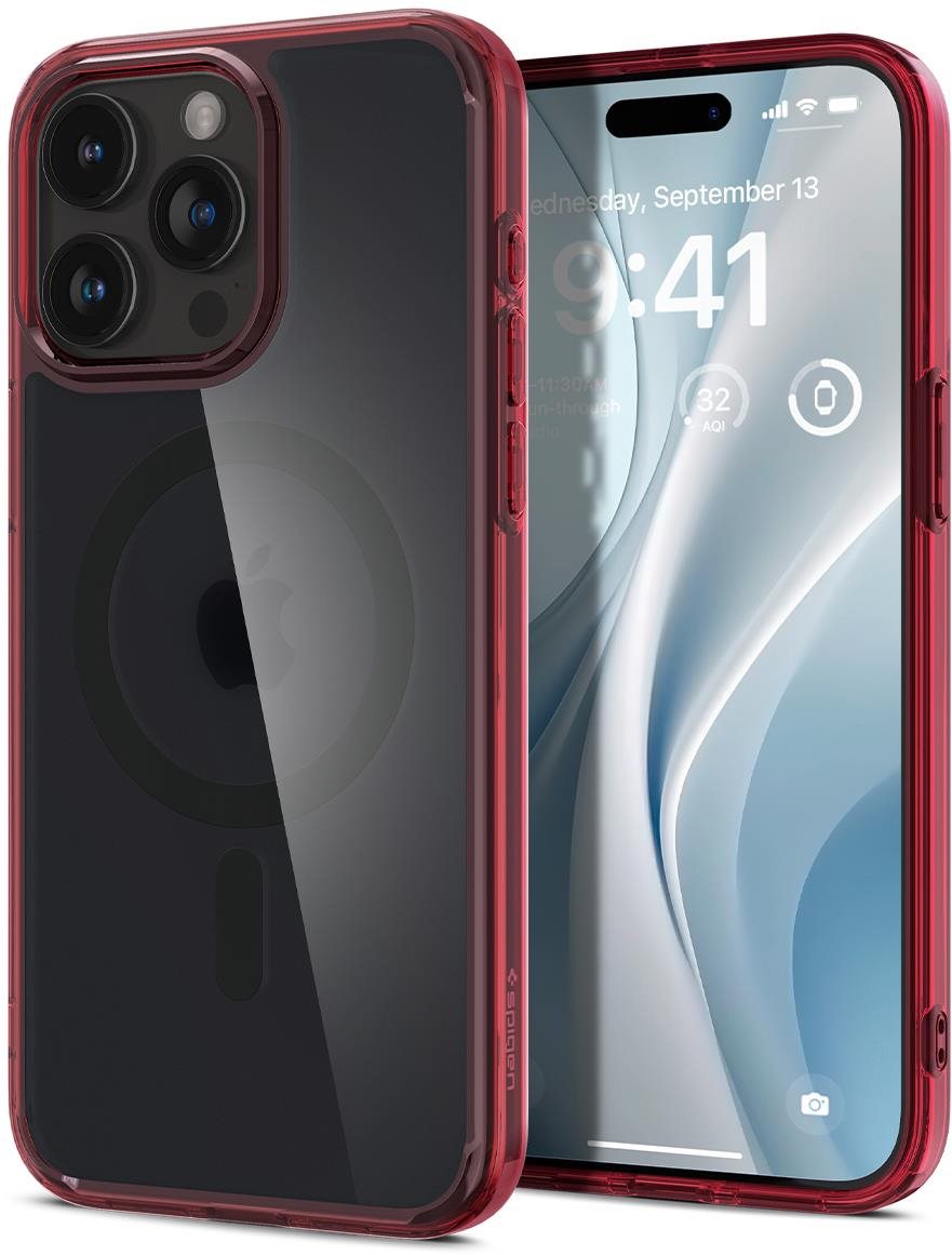 Spigen Ultra Hybrid MagSafe Frost Deep Red iPhone 15 Pro Max Kryt...