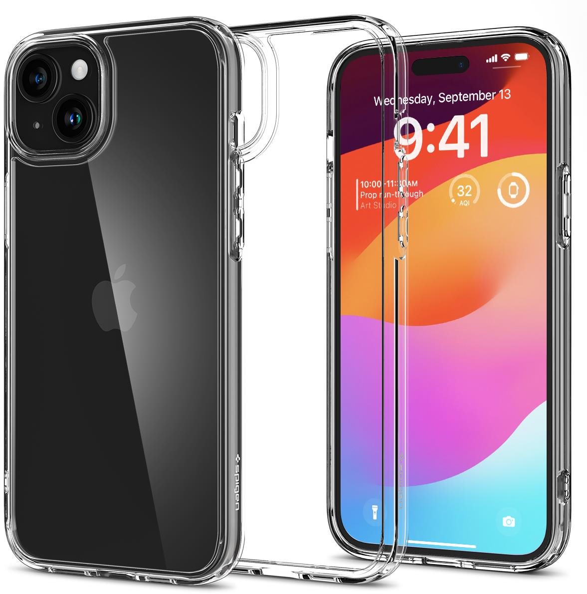 Spigen Ultra Hybrid Crystal Clear iPhone 15 Plus tok Telefon tok