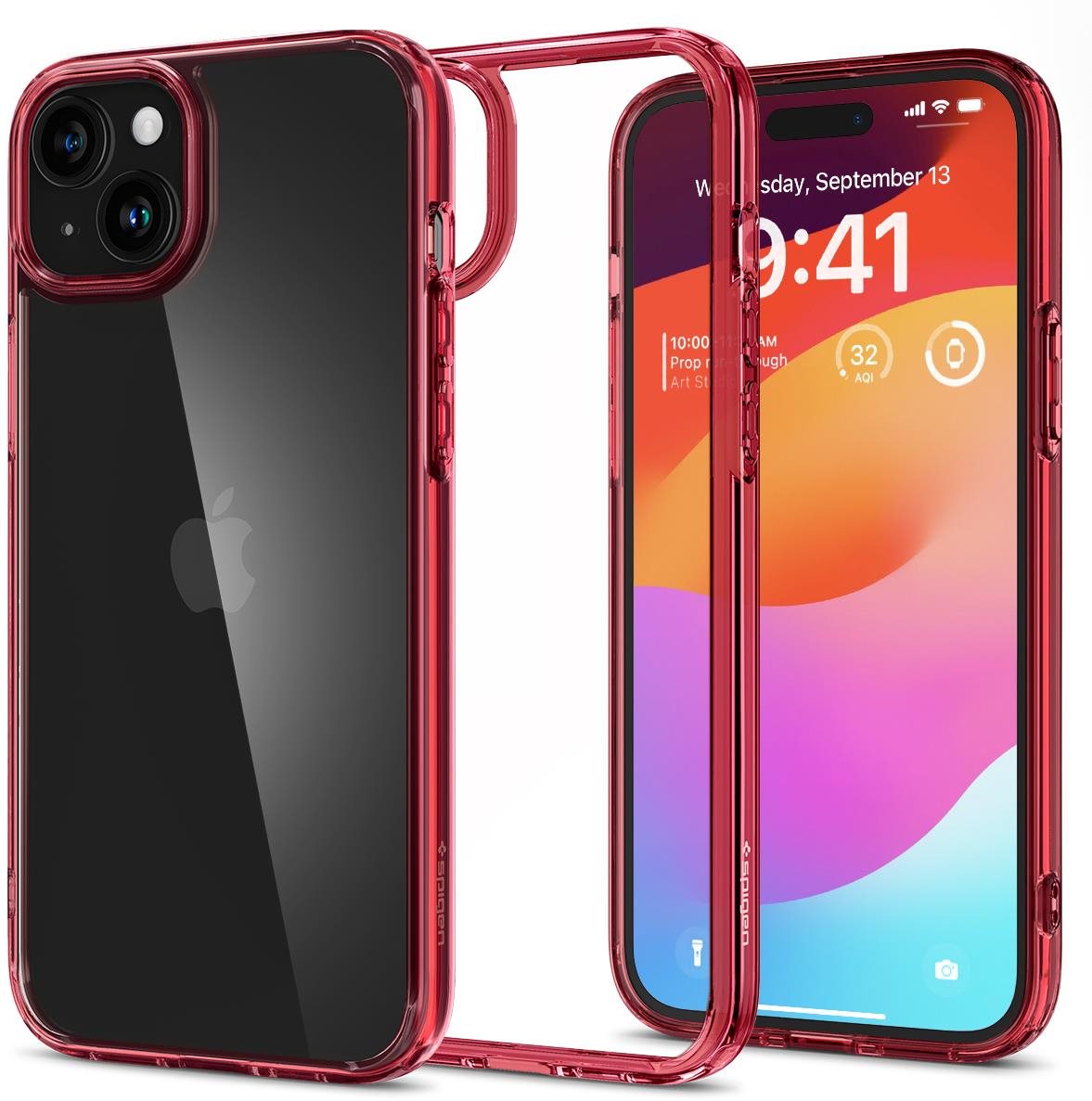 Spigen Ultra Hybrid Red Crystal iPhone 15 Handyhülle