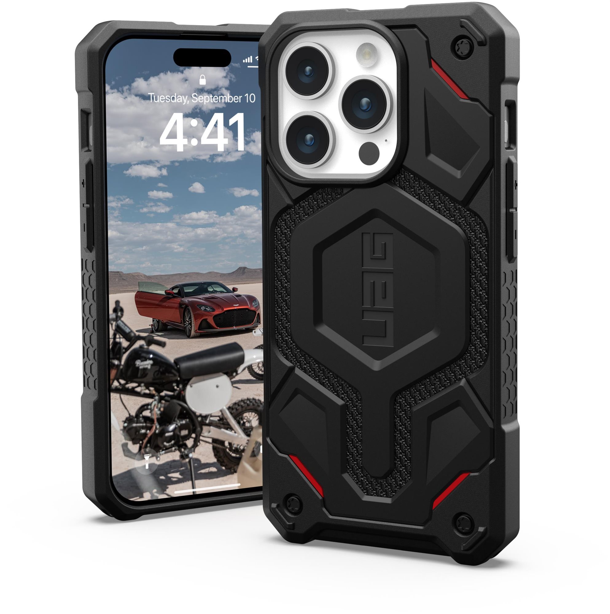UAG Monarch Pro MagSafe Kevlar Black iPhone 15 Pro Kryt na mobil