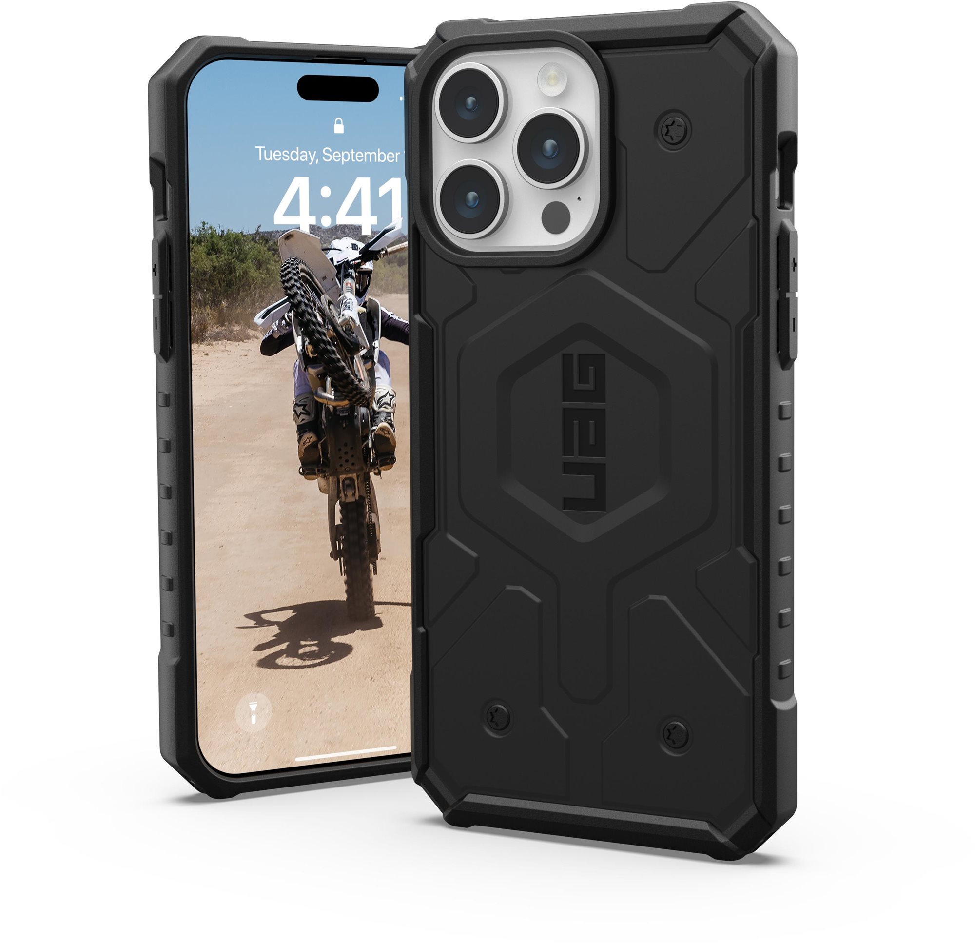 UAG Pathfinder Black iPhone 15 Pro Max MagSafe tok Telefon tok