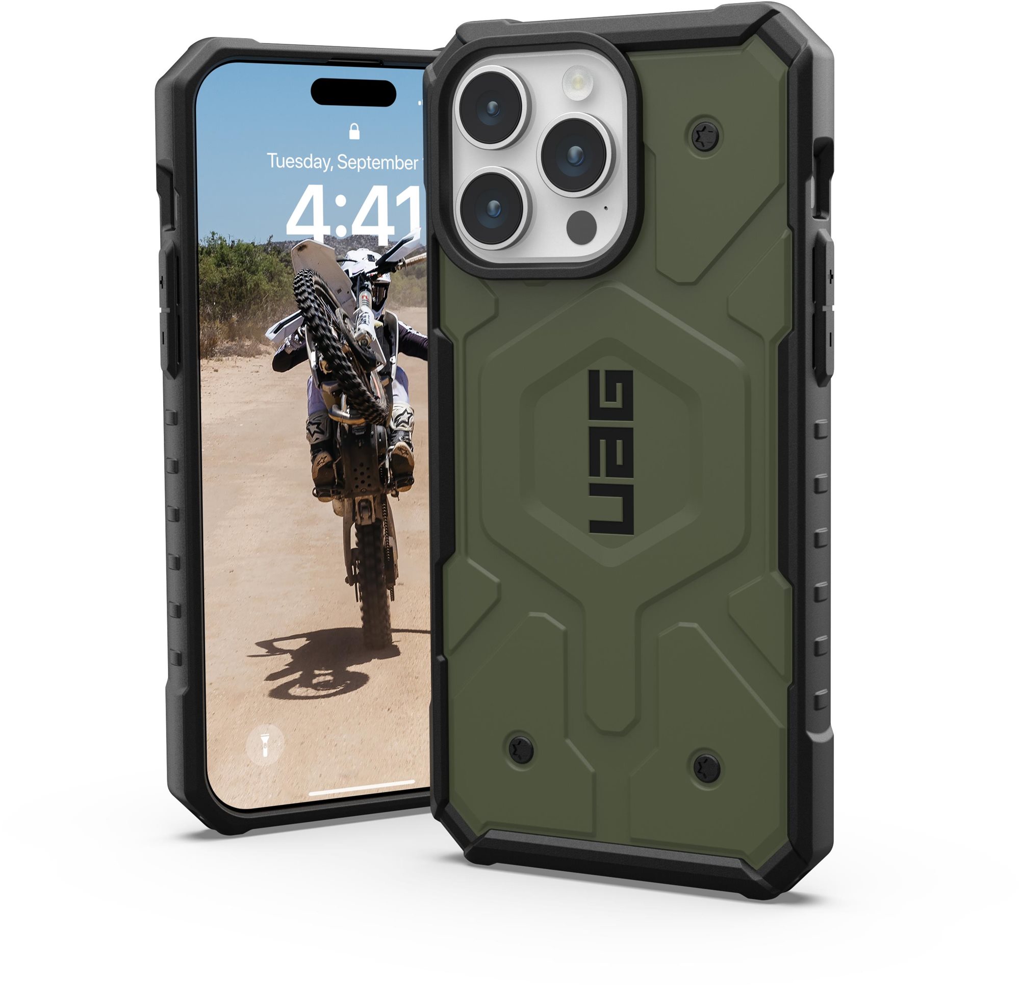 UAG Pathfinder MagSafe Olive Drab iPhone 15 Pro Max Kryt na mobil