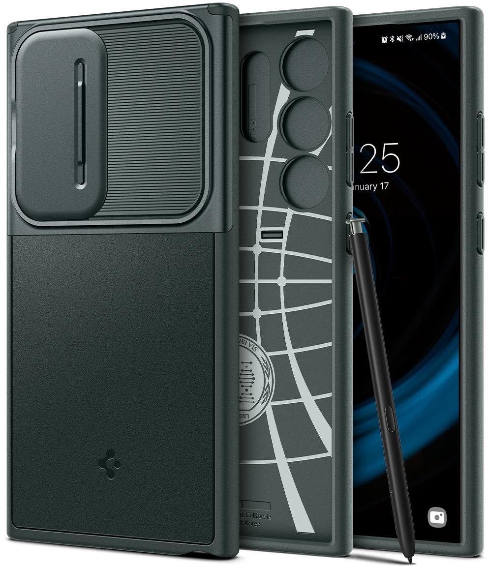 Spigen Optik Armor Abyss Green Samsung Galaxy S24 Ultra tok Telefon...