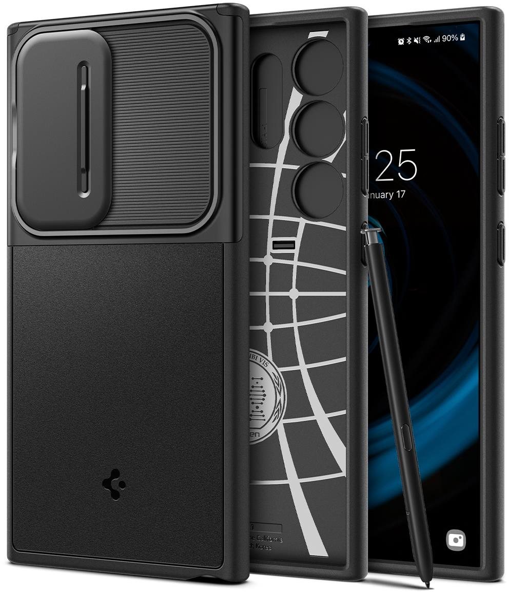 Spigen Optik Armor Black Samsung Galaxy S24 Ultra Handyhülle
