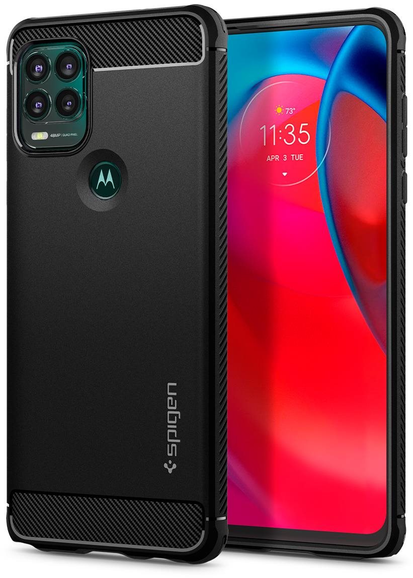 Spigen Rugged Armor Black Motorola Moto G Stylus 5G Handyhülle