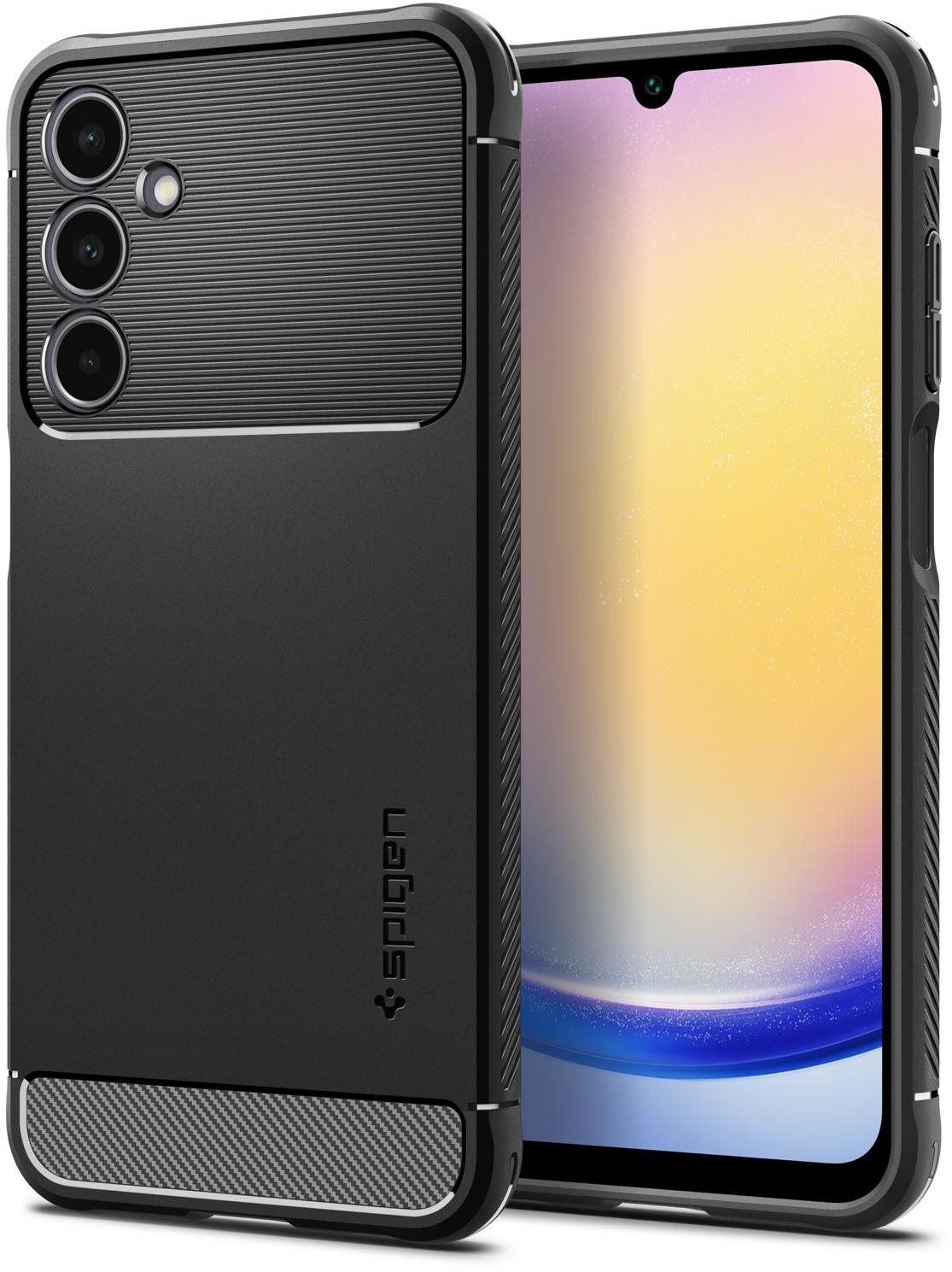 Spigen Rugged Armor Matte Black Samsung Galaxy A25 5G Handyhülle