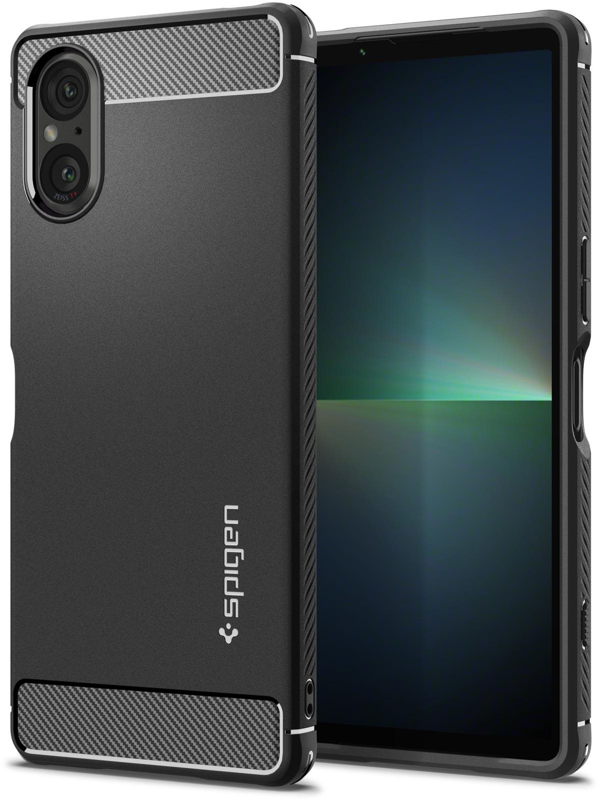 Spigen Rugged Armor Matte Black Sony Xperia 5V tok Telefon tok