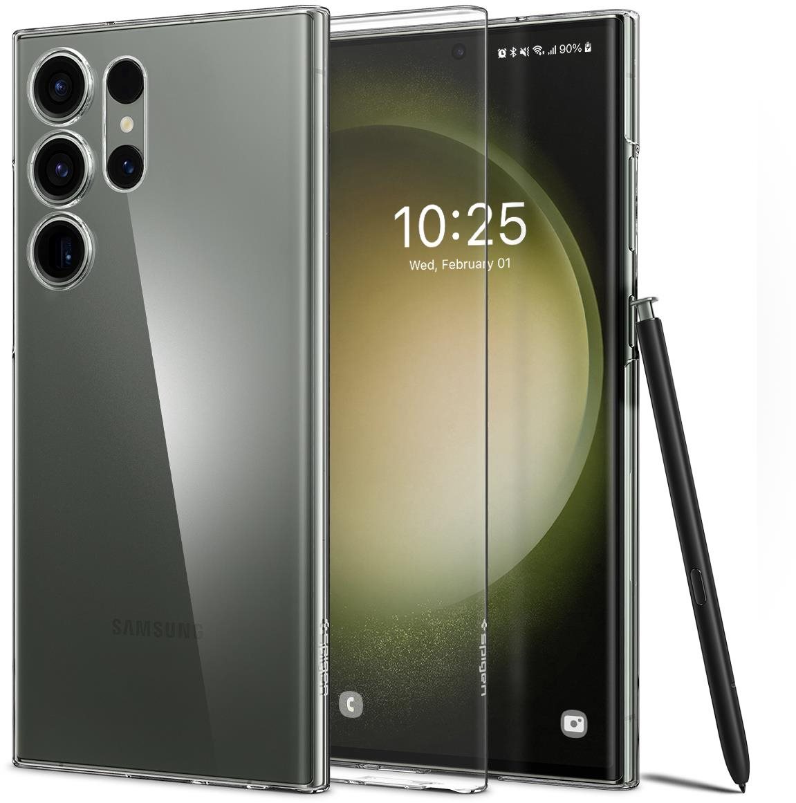 Spigen Air Skin Crystal Clear Samsung Galaxy S23 Ultra tok Telefon...