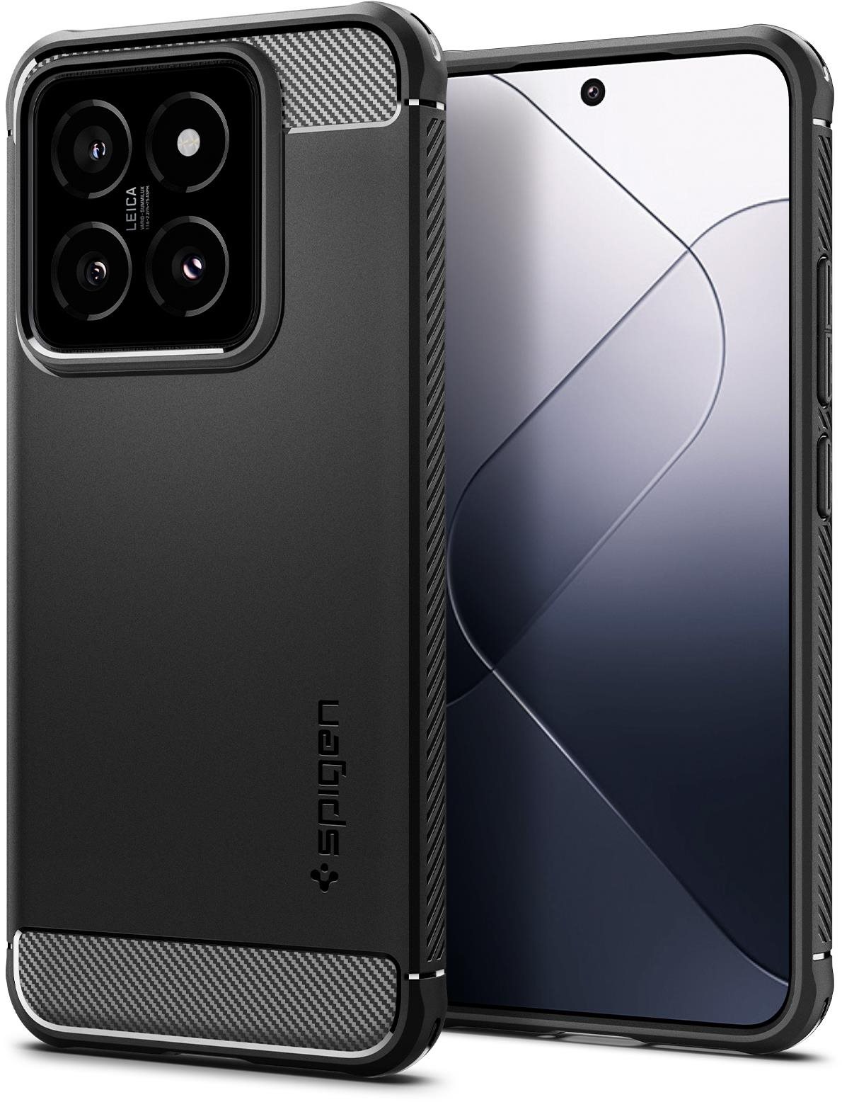 Spigen Rugged Armor Matte Black Xiaomi 14 Handyhülle