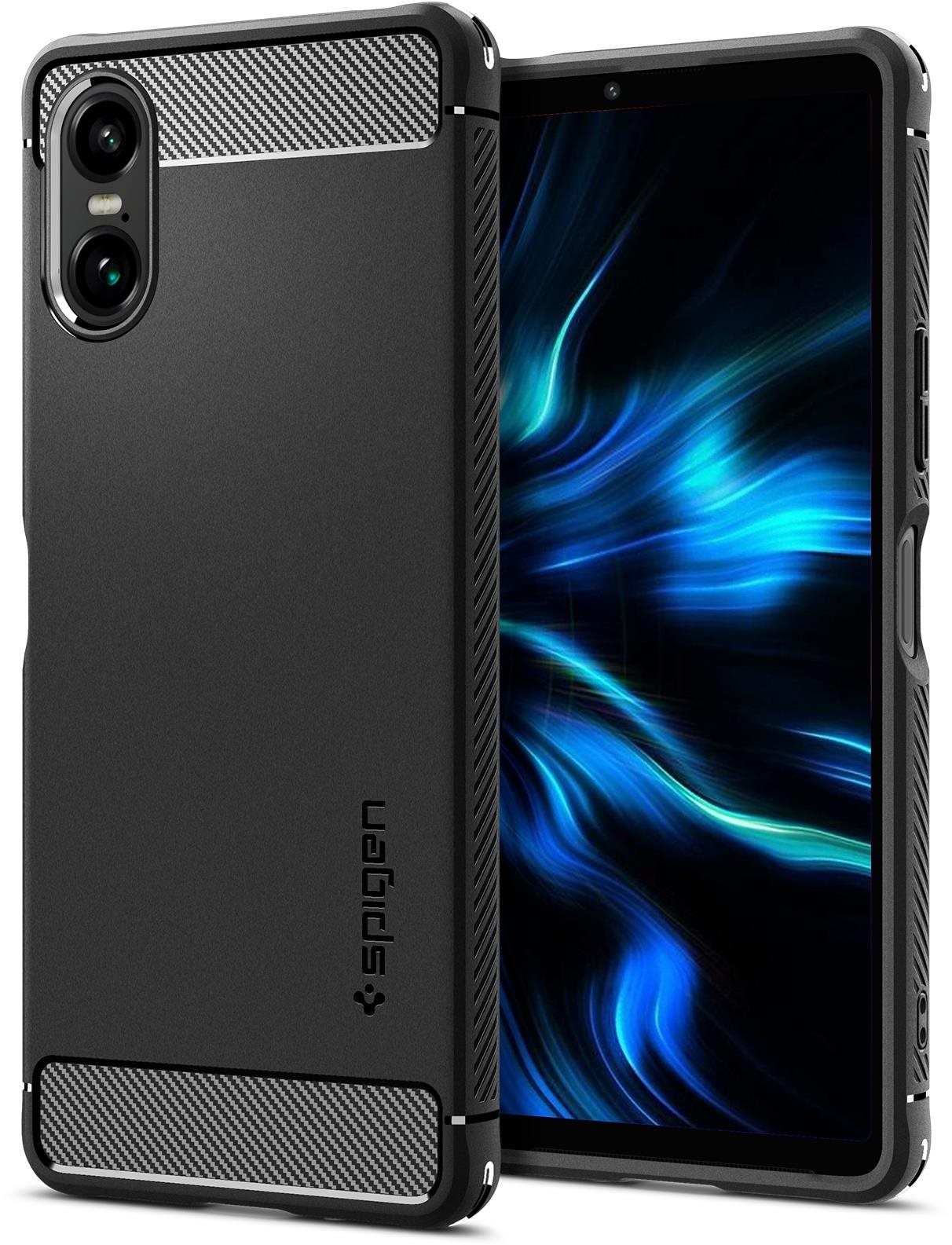 Spigen Rugged Armor Matte Black Sony Xperia 10 VI Handyhülle