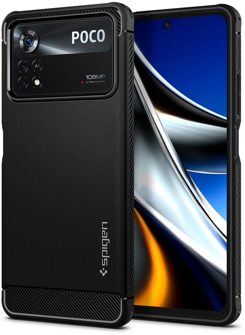 Spigen Rugged Armor Matte black Xiaomi POCO X4 Pro 5G Handyhülle