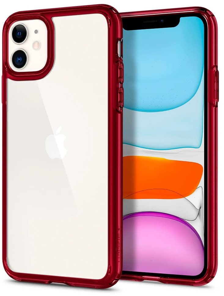 Spigen Ultra Hybrid, Red, iPhone 10 Phone Cover