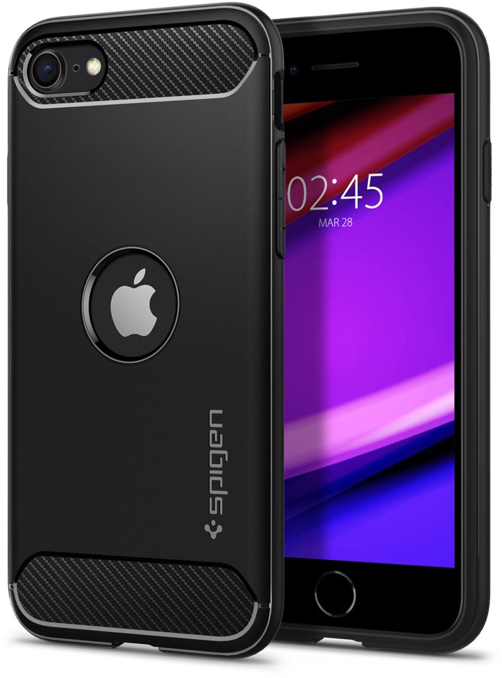 Spigen Rugged Armor Black iPhone SE 2020/SE 2022 Phone Cover