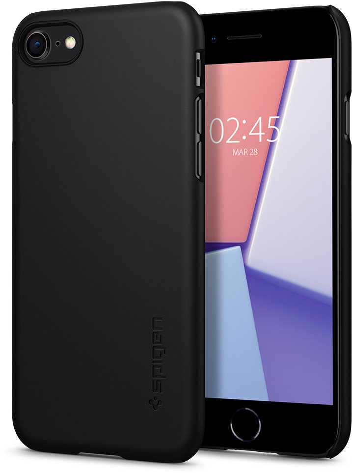 Spigen Thin Fit Black iPhone SE 2022/SE 2020/8/7 Phone Cover