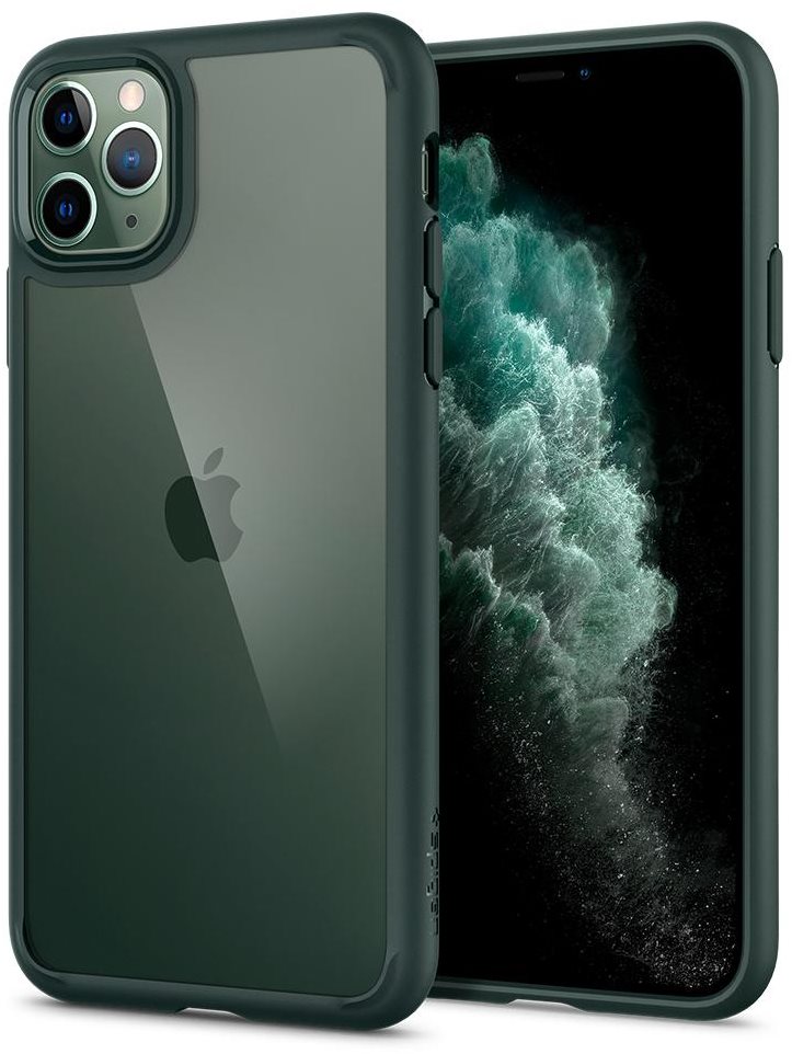 Spigen Ultra Hybrid, Midnight Green, iPhone 11 Pro Phone Cover