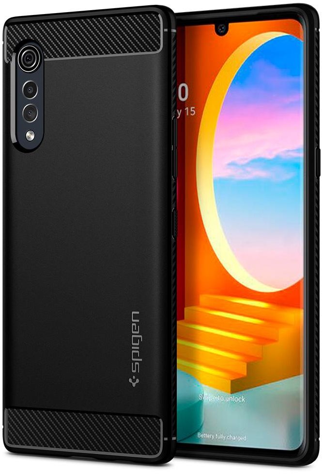 Spigen Rugged Armor Black LG Velvet Coque de téléphone portable