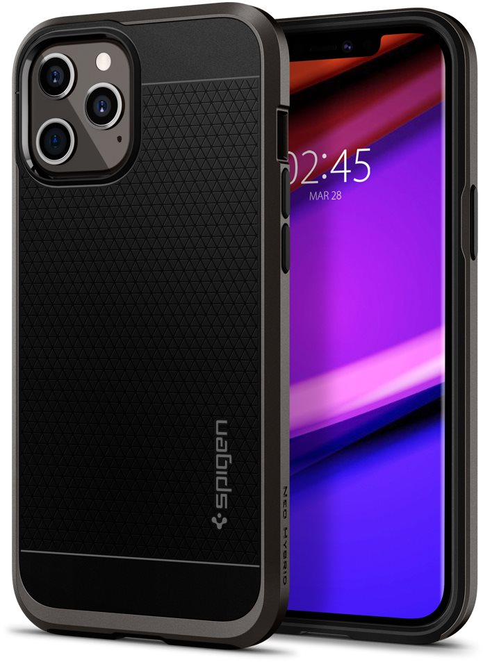 Spigen Neo Hybrid, Gunmetal, iPhone 12 Pro Max Phone Cover