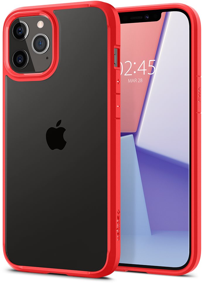 Spigen Ultra Hybrid, Red, iPhone 12 Pro Max Phone Cover