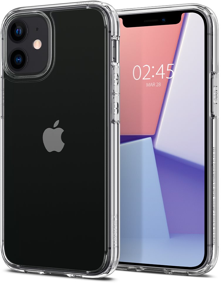 Spigen Crystal Hybrid, Clear, iPhone 12 mini Phone Cover