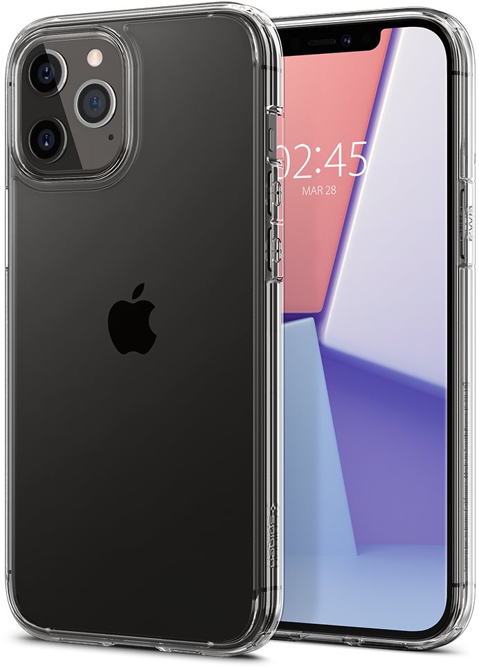Spigen Crystal Hybrid, Clear, iPhone 12/iPhone 12 Pro Phone Cover