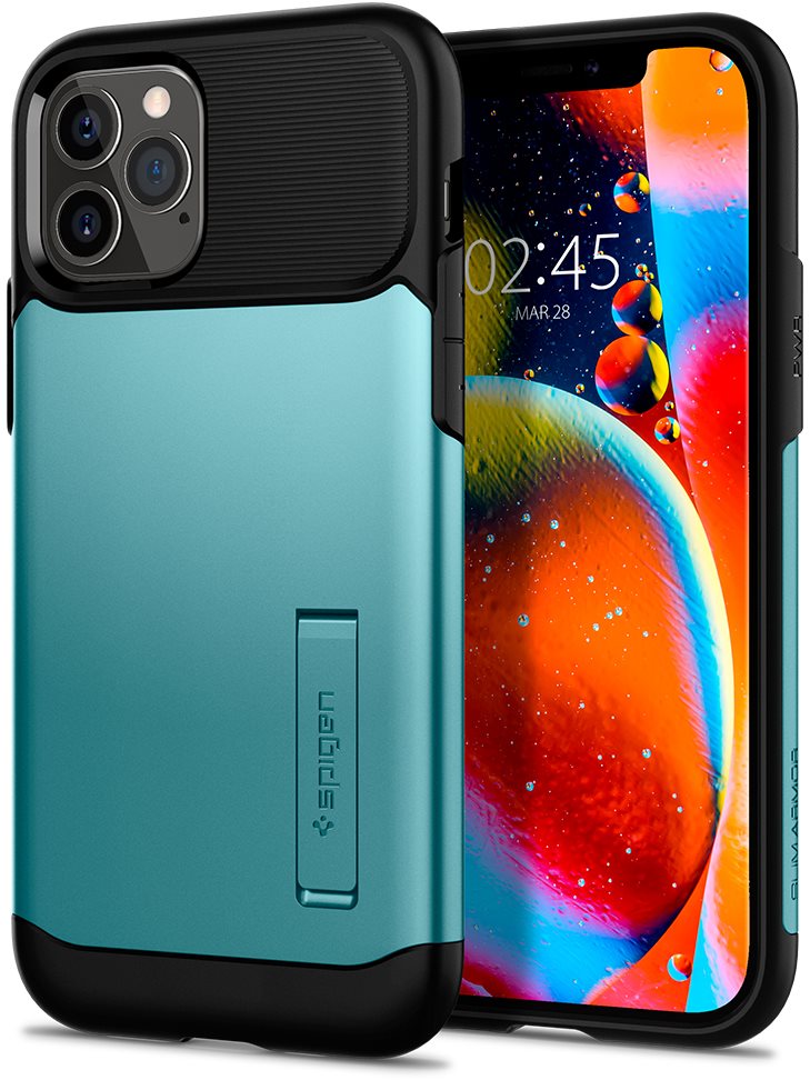 Spigen Slim Armor, Mint, iPhone 12/iPhone 12 Pro Phone Cover