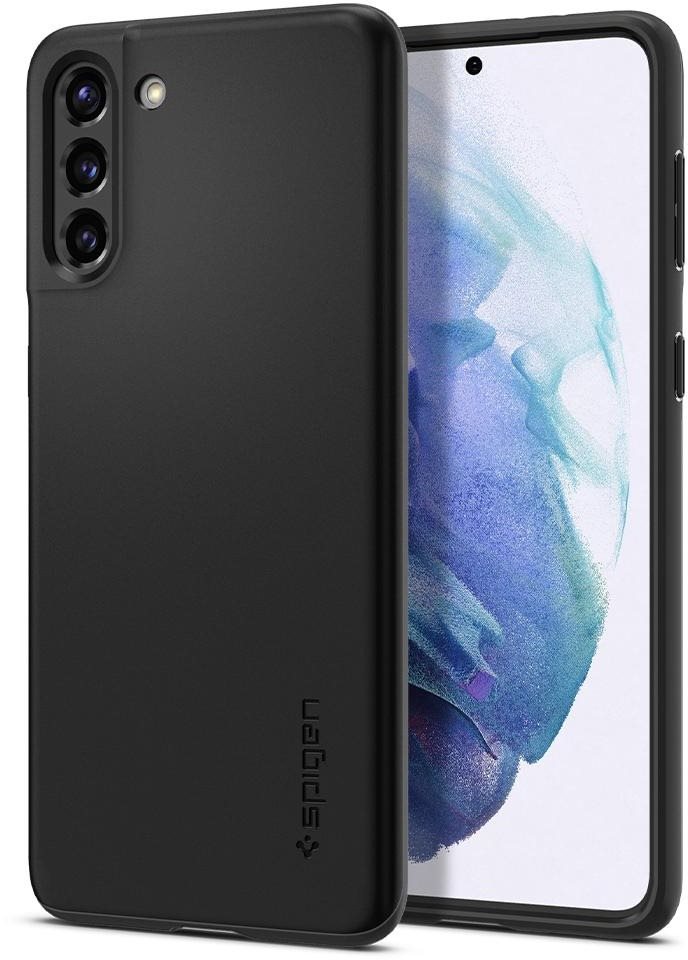 Spigen Thin Fit, Black, Samsung Galaxy S21 Phone Cover