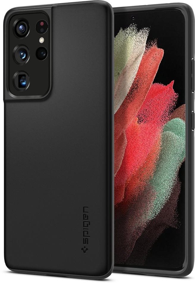 Spigen Thin Fit Black Samsung Galaxy S21 Ultra Kryt na mobil