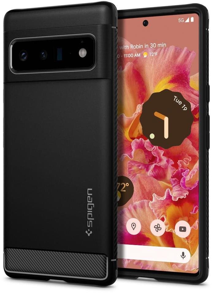 Spigen Rugged Armor Black Google Pixel 6 Pro Phone Cover