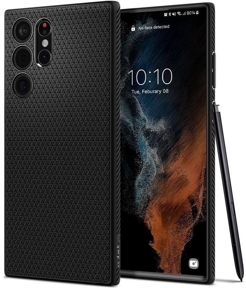 Spigen Liquid Air Matte Schwarz Samsung Galaxy S22 Ultra 5G...