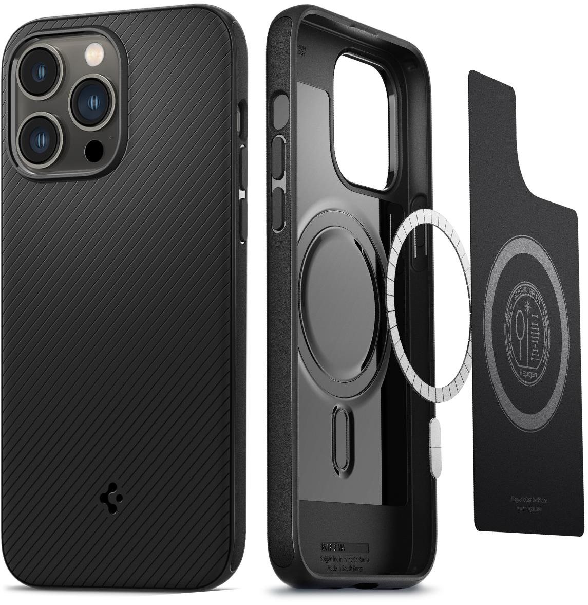 Spigen MagSafe Armor iPhone 14 Pro matt fekete tok Telefon tok
