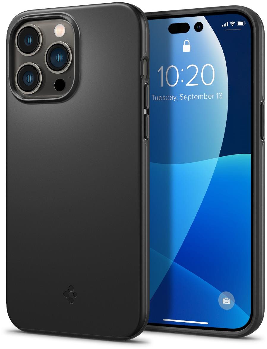 Spigen Thin Fit iPhone 14 Pro fekete tok Telefon tok
