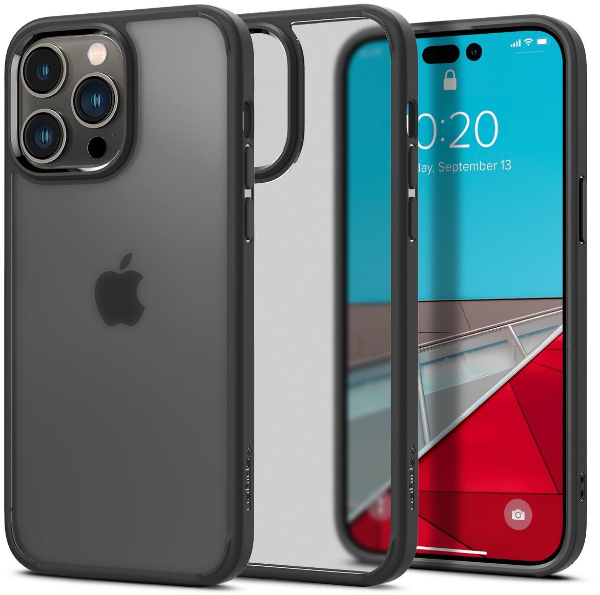 Spigen Ultra Hybrid Frost Black Cover für das iPhone 14 Pro Max...