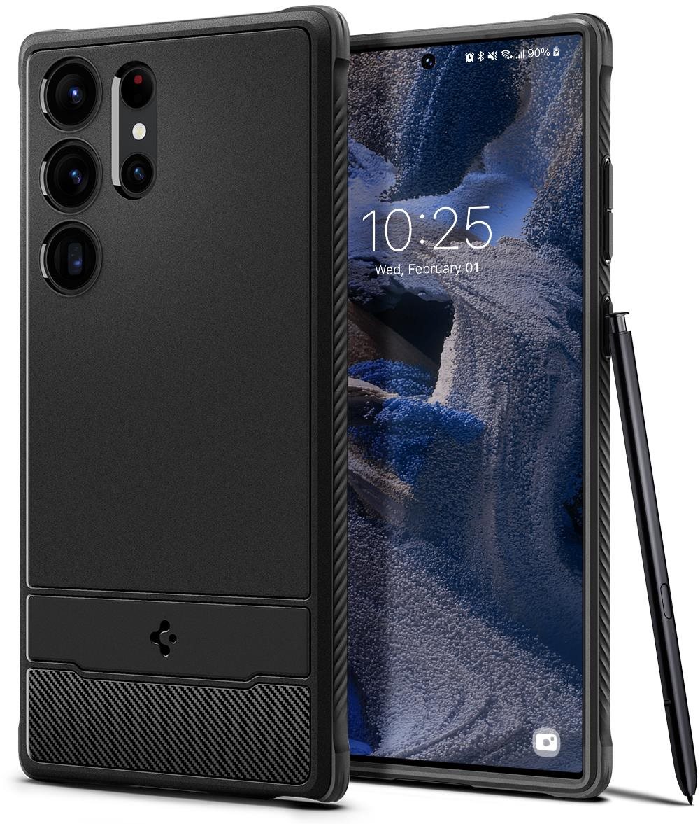 Spigen Rugged Armor Black Samsung Galaxy S23 Ultra tok Telefon tok