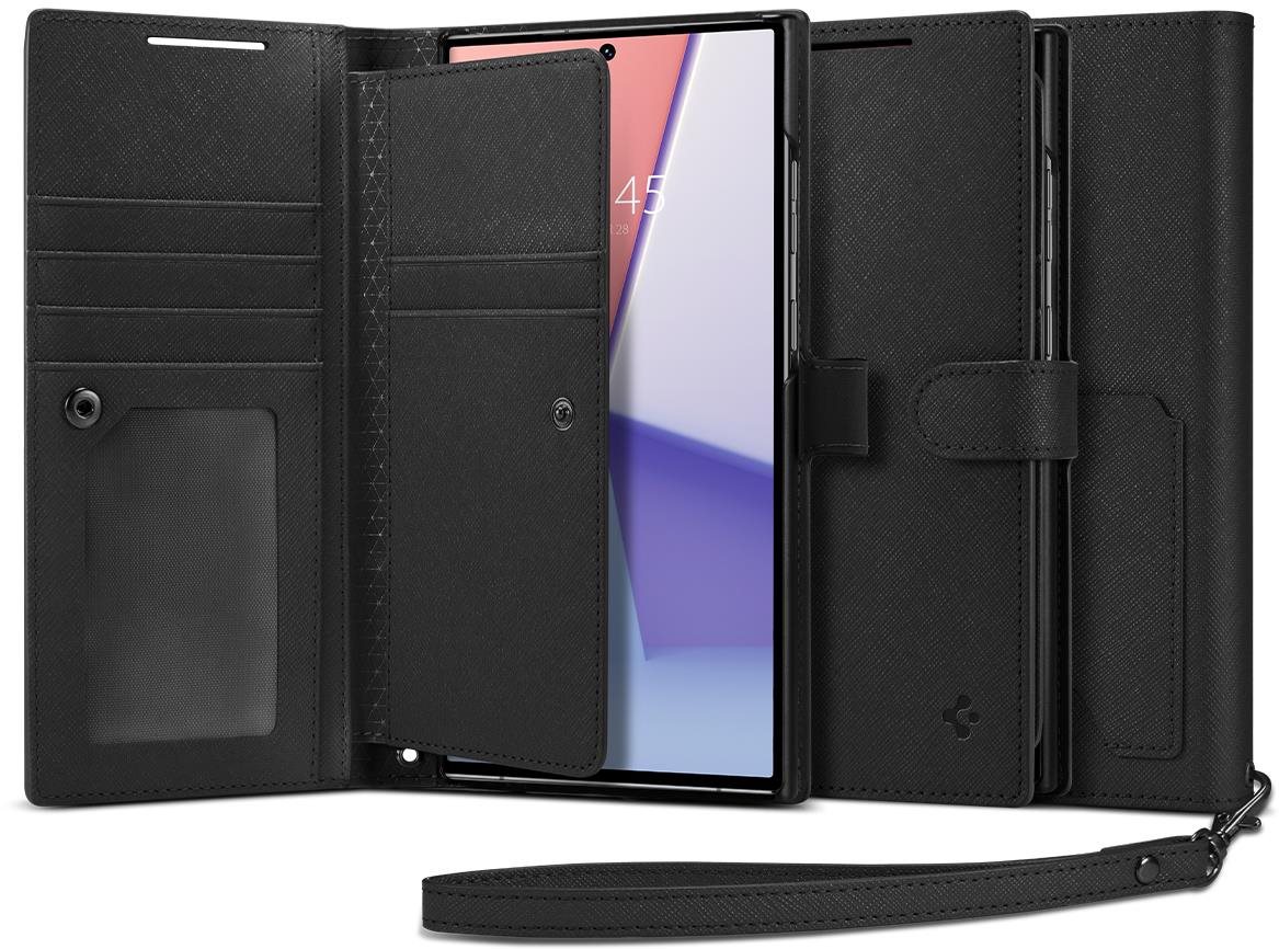 Spigen Wallet S Plus Black Samsung Galaxy S23 Ultra Kryt na mobil