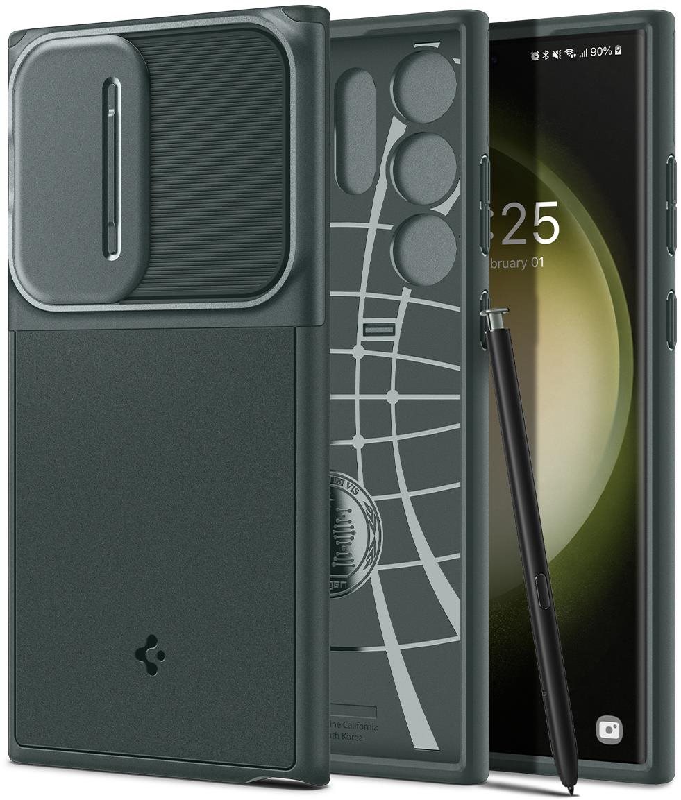 Spigen Optik Armor Abyss Green Samsung Galaxy S23 Ultra tok Telefon...