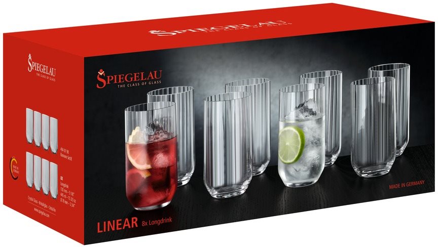 Spiegelau LINEAR long drink pohárkészlet, 630 ml, 8 db Pohár