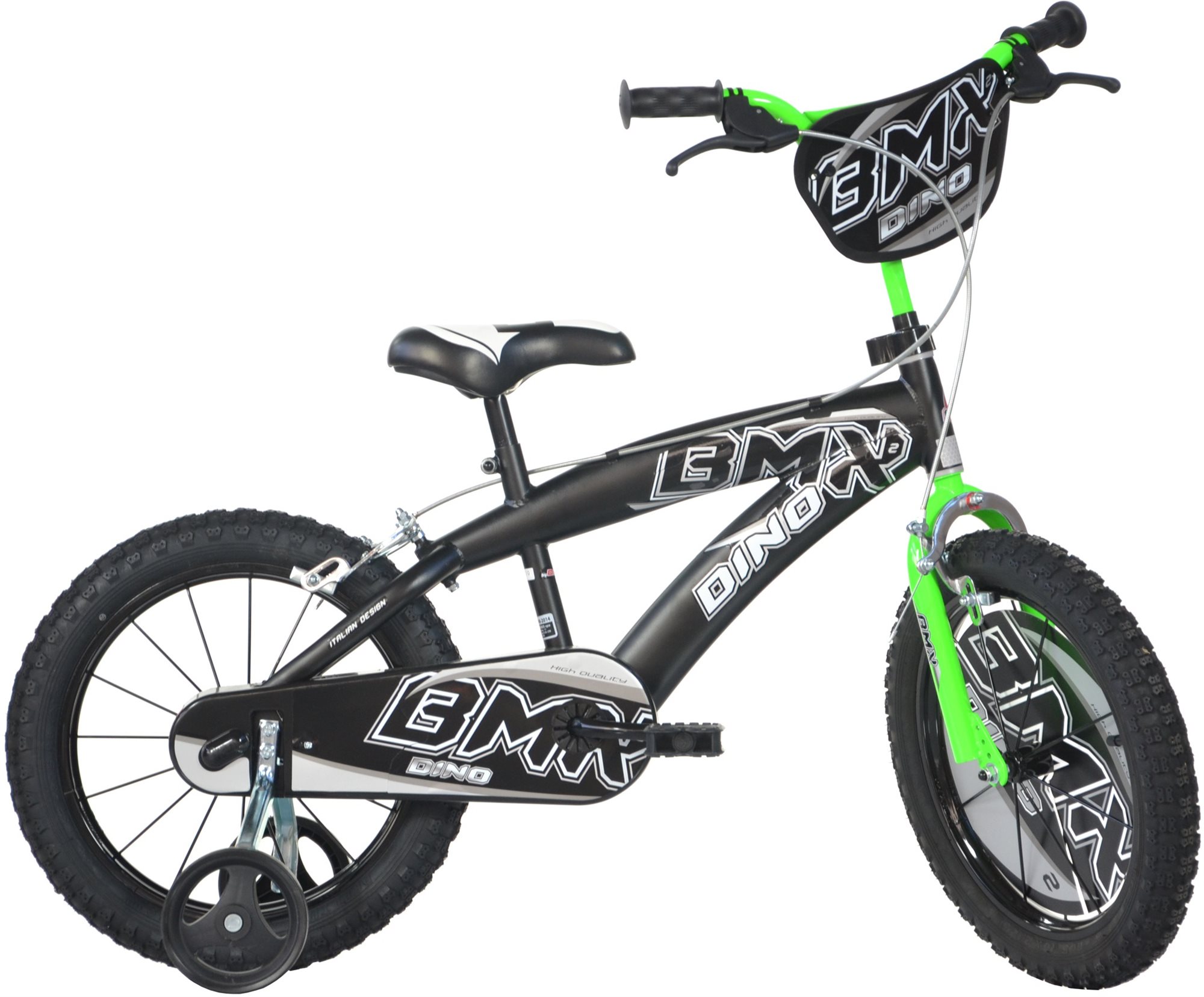 Dino Bikes 16 black/green Dětské kolo