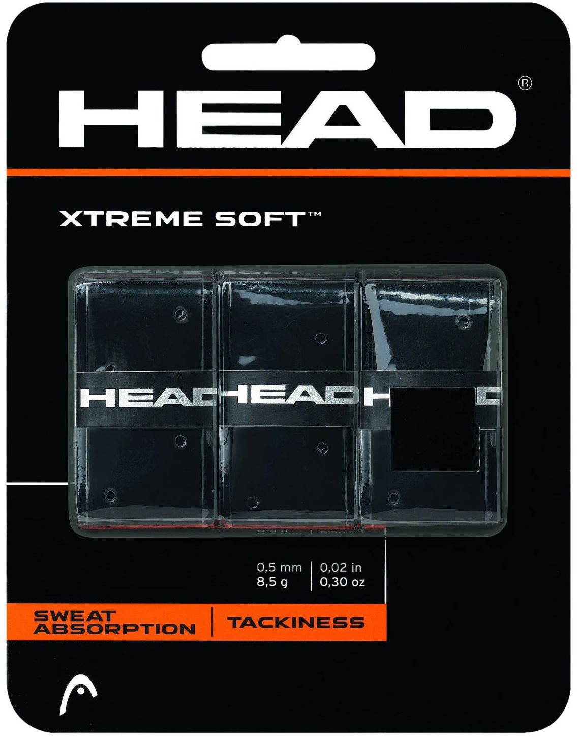 Head Xtreme Soft 3 ks black Omotávka na raketu