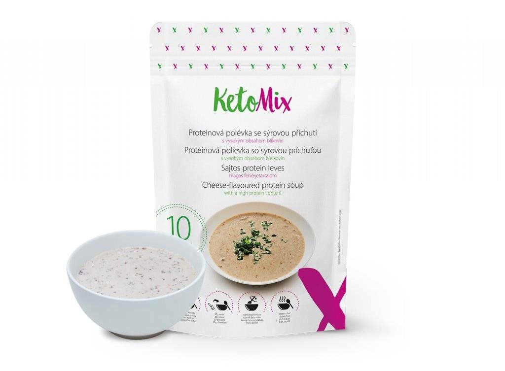 KETOMIX Proteínová polievka so syrovou príchuťou 300 g (10 porcií)...