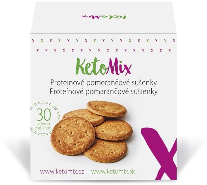 KETOMIX Proteínové pomarančové sušienky (30 sušienok) Trvanlivé jedlo