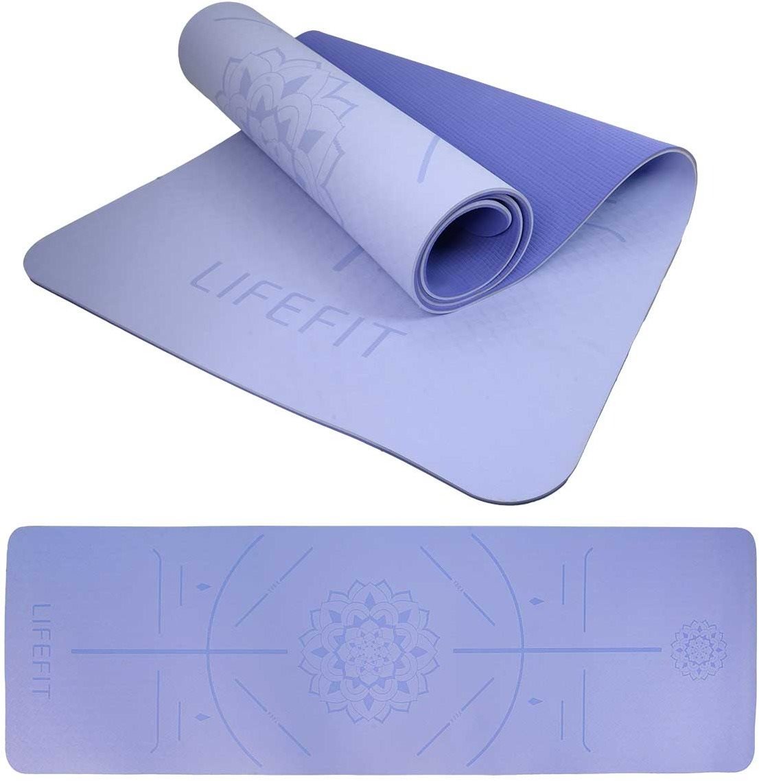 LIFEFIT YOGA MAT RELAX DUO, 183 × 58 × 0,6 cm, modrá Jogamatka