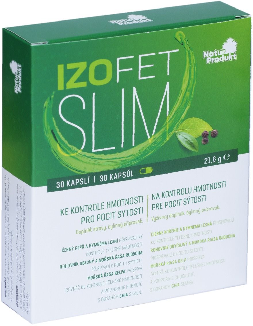 Naturprodukt Izofet Slim ke kontrole hmotnosti Doplněk stravy