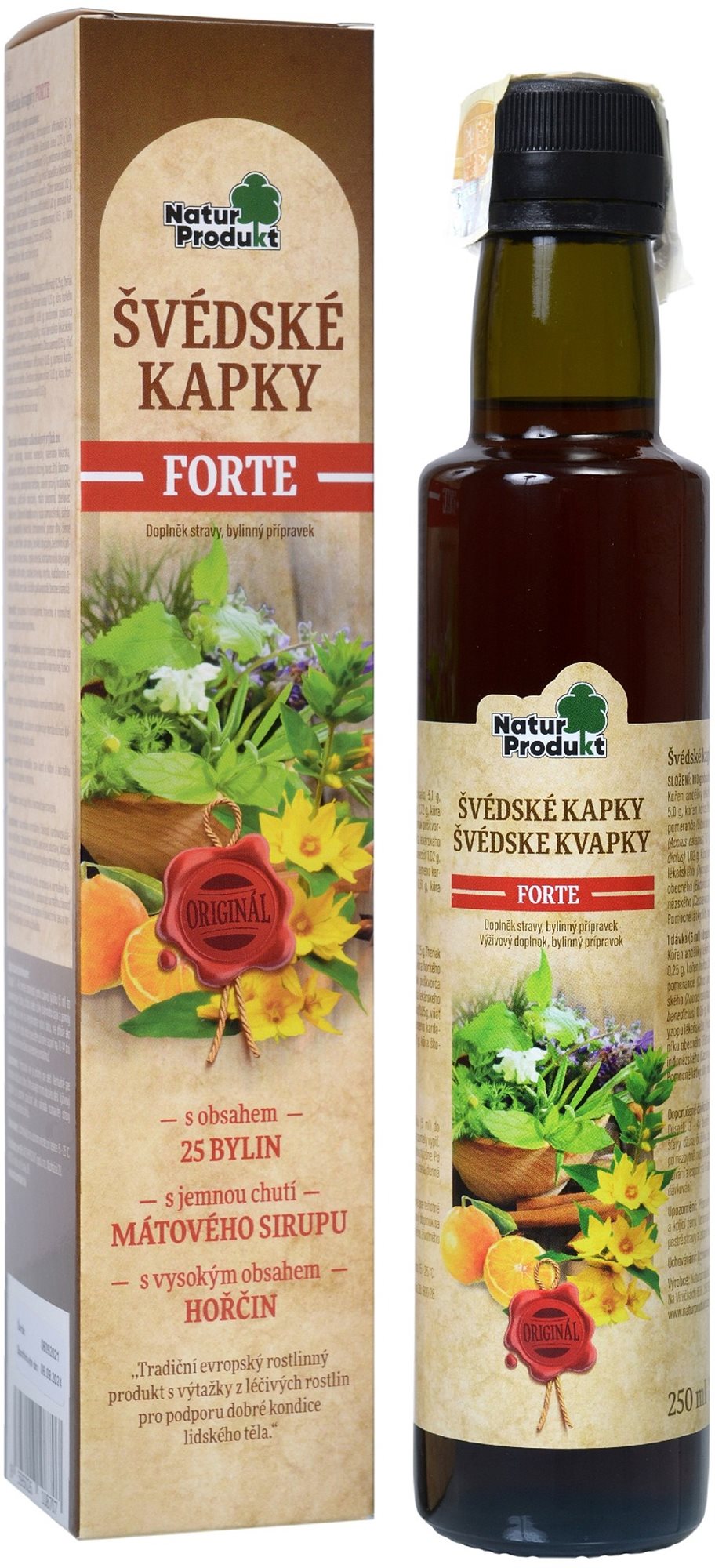 Naturprodukt Švédské kapky Forte Doplněk stravy