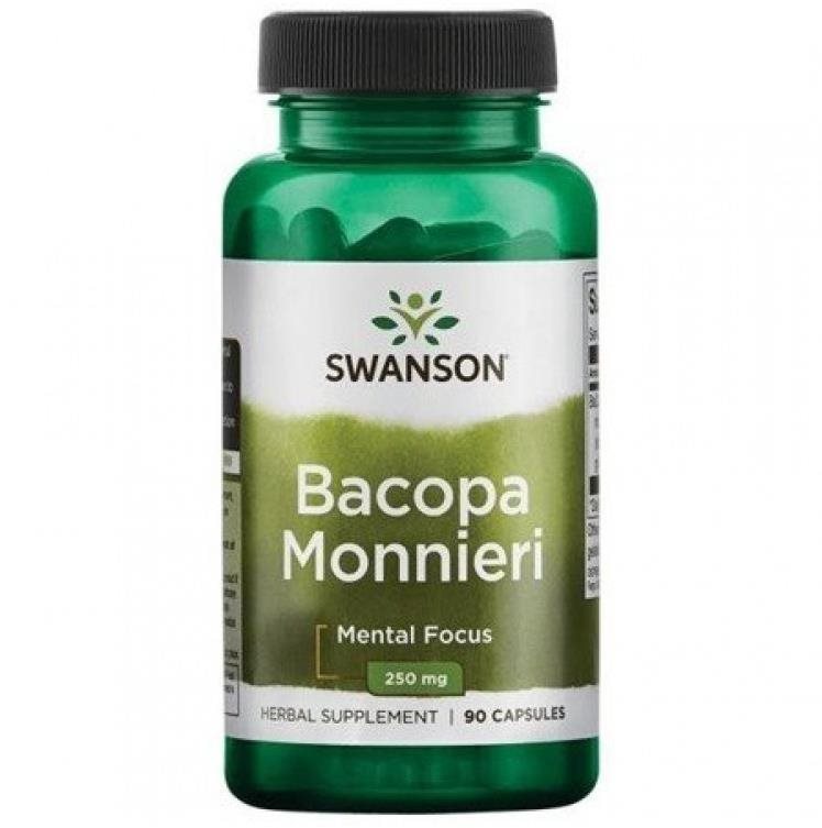Swanson Bacopa Monnieri (Bakopa drobnolistá), 250 mg, 90 kapslí...